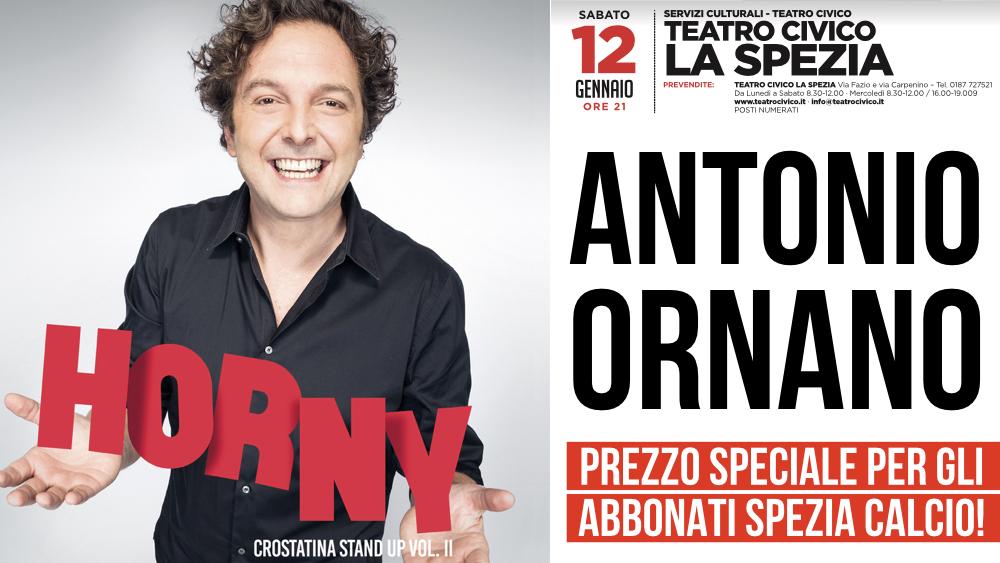 Antonio Ornano al Civico: prezzo speciale per gli abbonati Aquilotti!