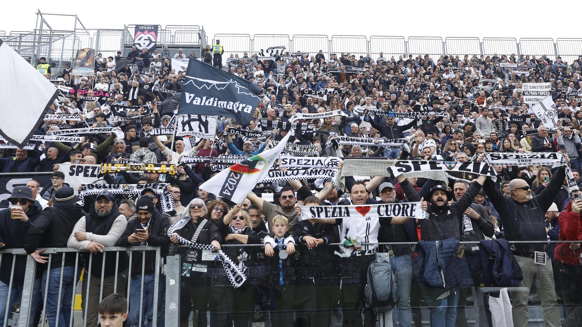 Spezia-Brescia: dalle 17:00 attiva la vendita per il settore ospiti, vendita libera per i settori locali