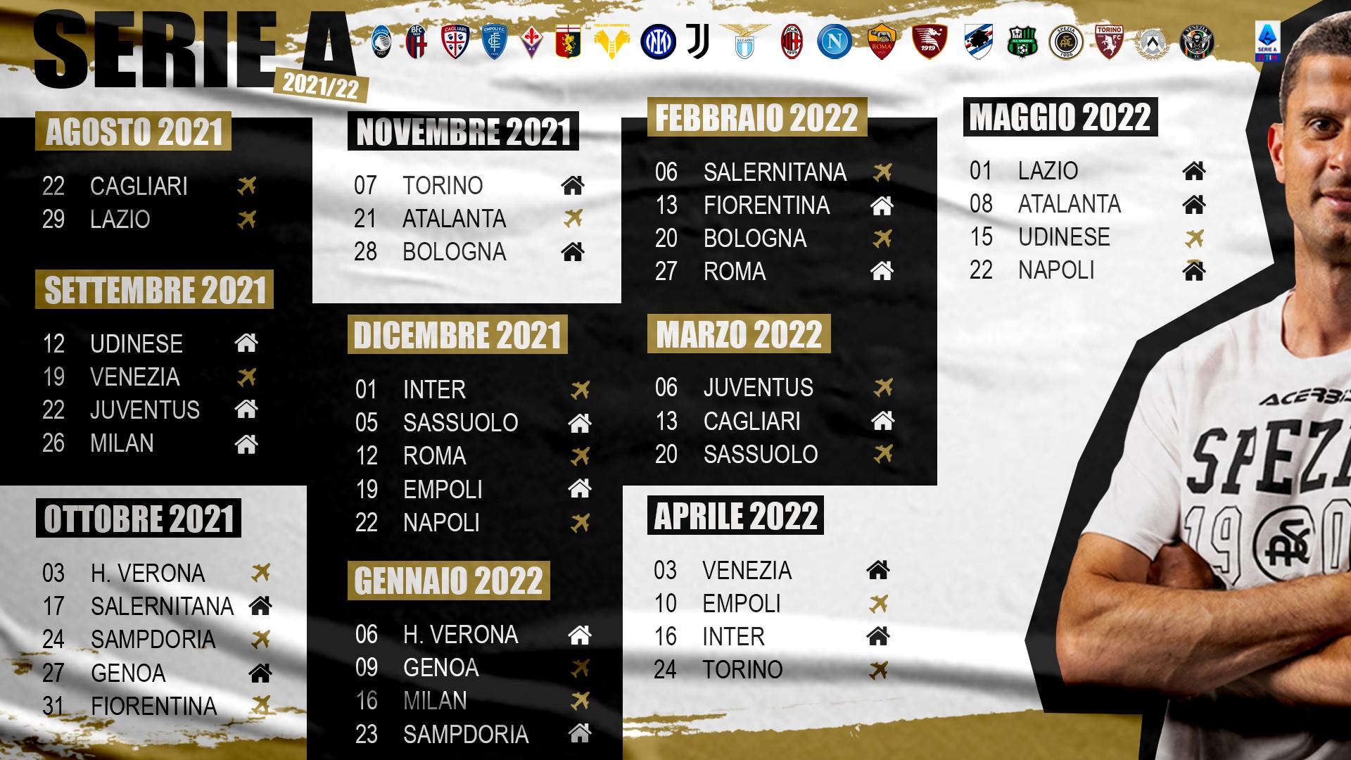 Serie A '21/'22: per le Aquile esordio in casa del Cagliari