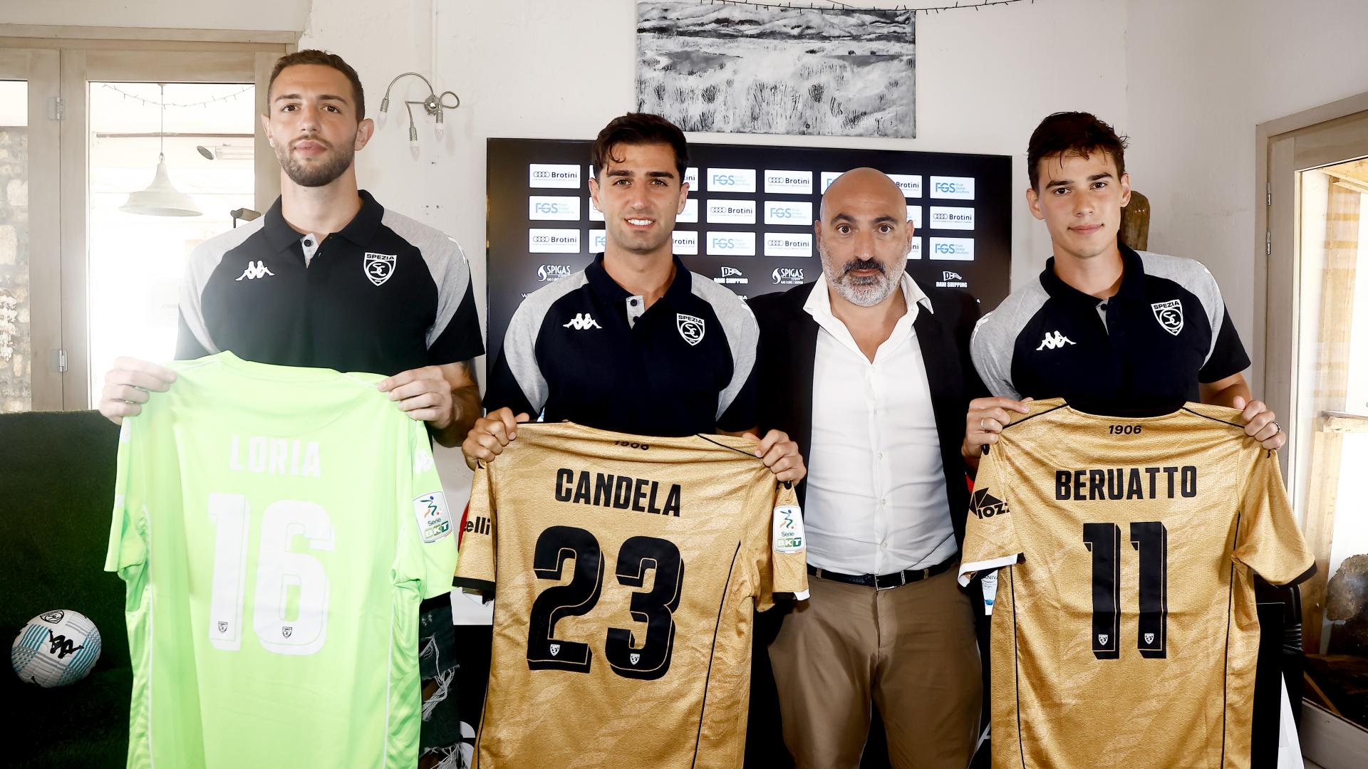 Press conference introducing Beruatto, Candela, and Loria