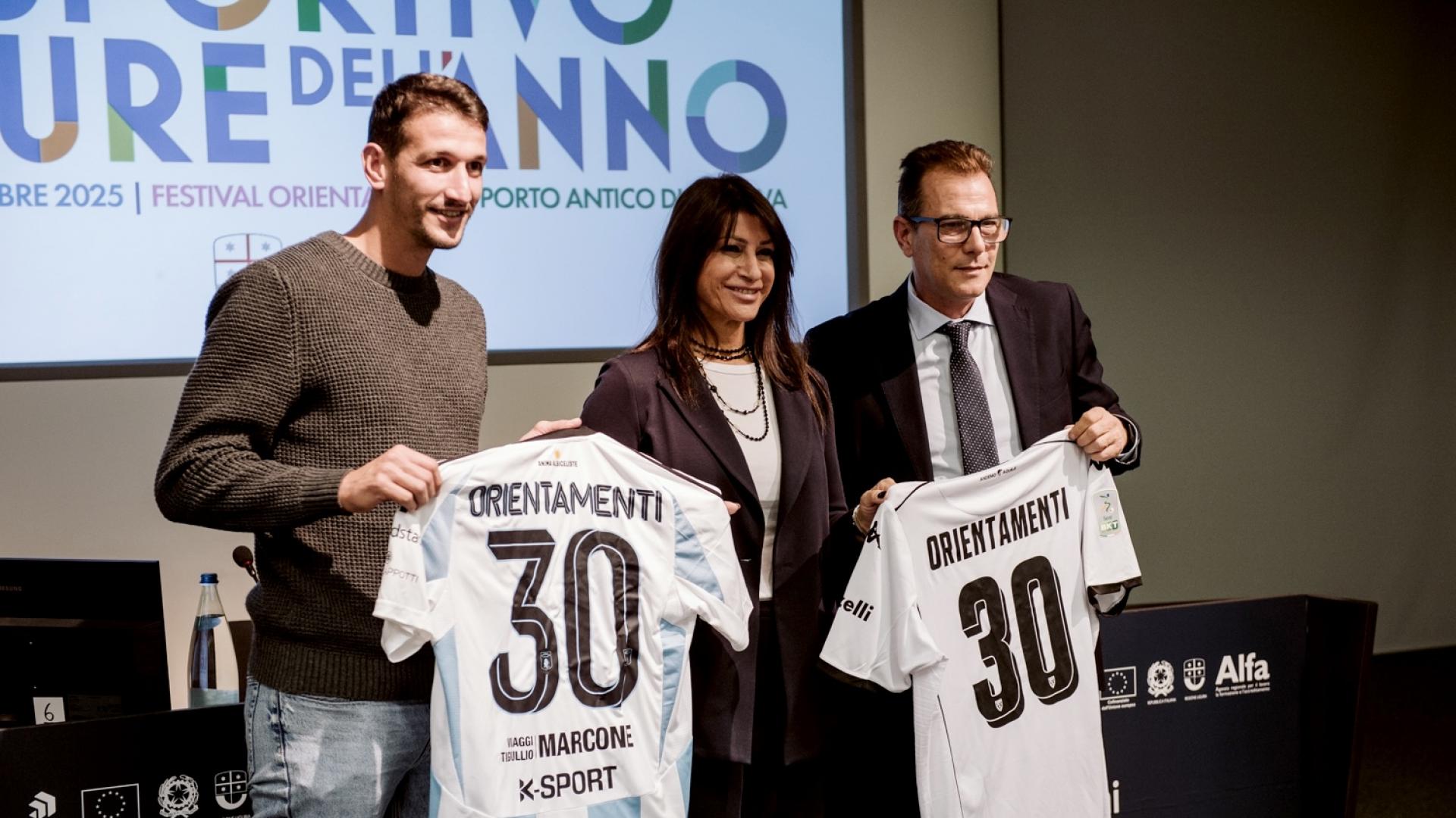 Giuseppe Vecchio ospite della cerimonia di premiazione dello Sportivo Ligure dell'Anno